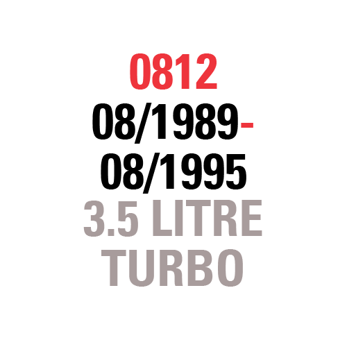 0812 08/1989-08/1995 3.5 LITRE TURBO